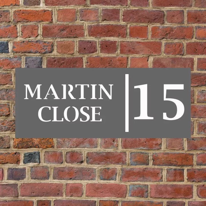 Metal House Number Horizontal image