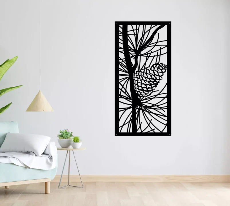 Metal Wall Art Pine Cone Home Decor image