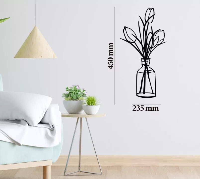 Metal Wall Art Flower Pot Set Home Decor image 7