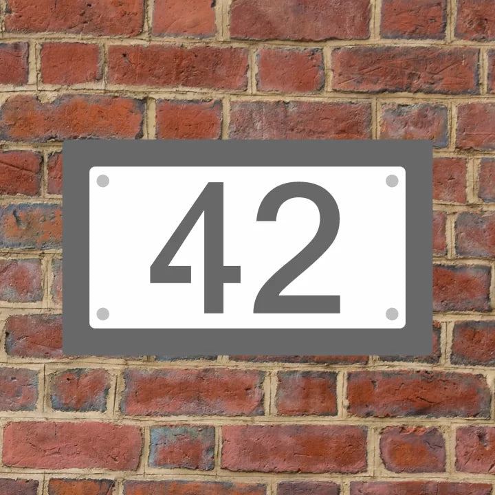 Metal offset House Number Sign image 3