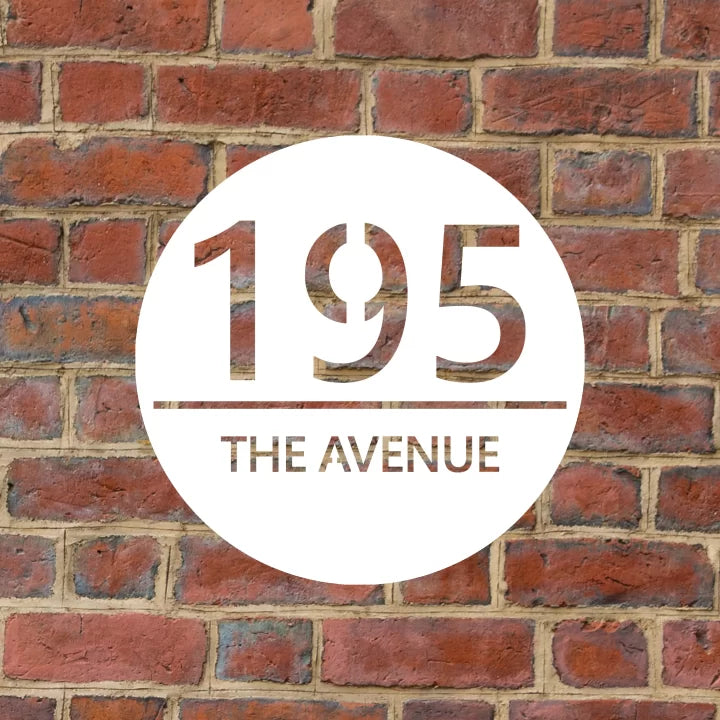 Metal Circular House Number Sign image