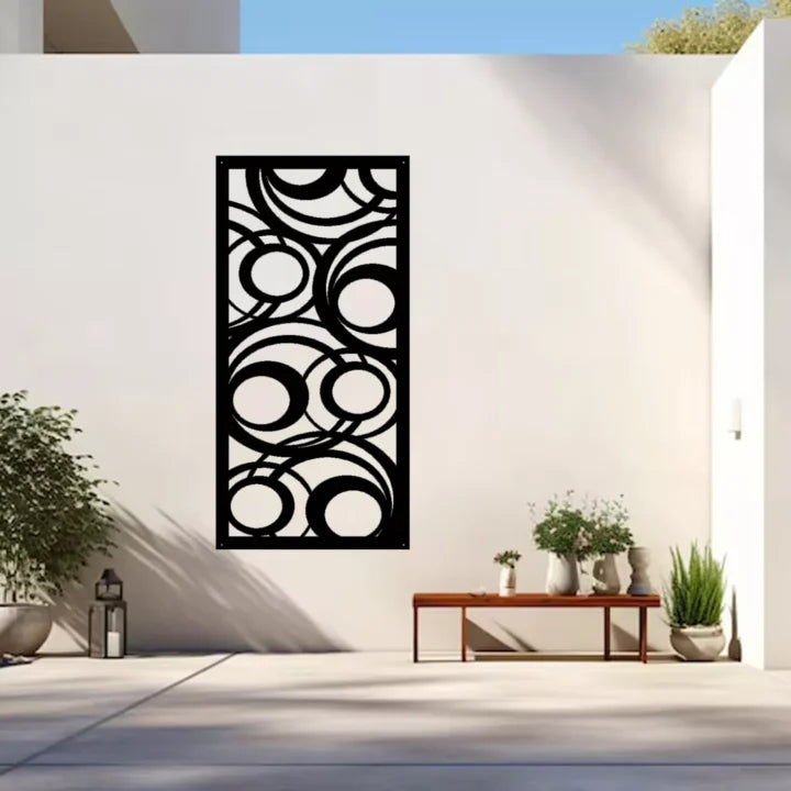 Metal Wall Art Abstract Circles Screen image 1