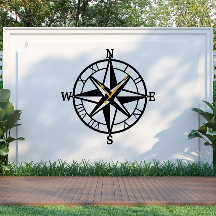 Compass Metal Wall Clock 2 image 0