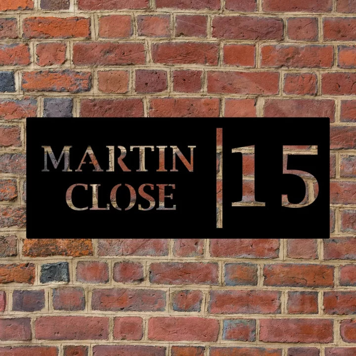 Metal House Number Horizontal image