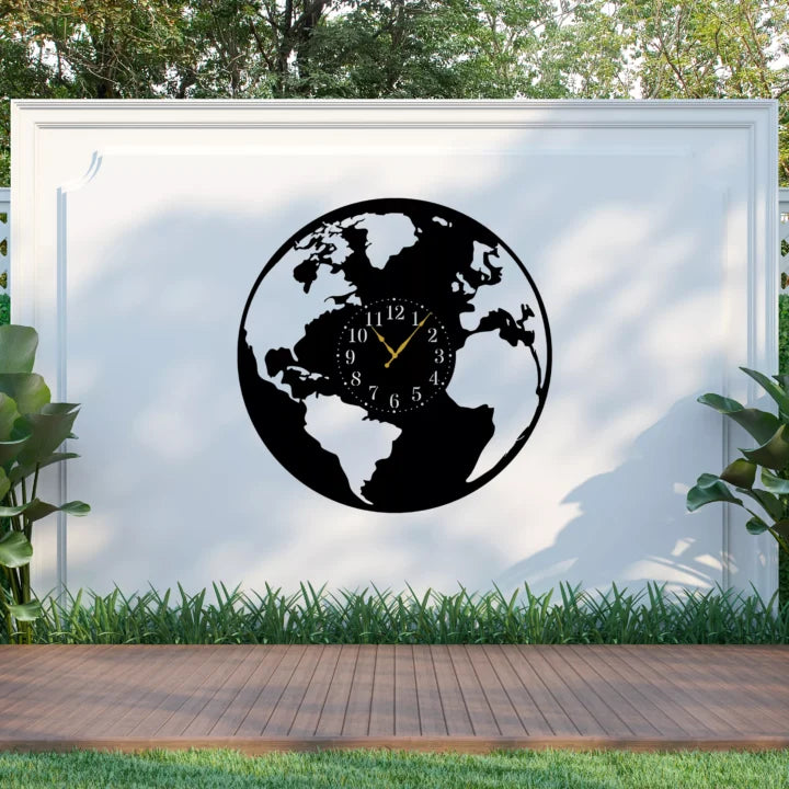 Globe Metal Wall Clock image 0