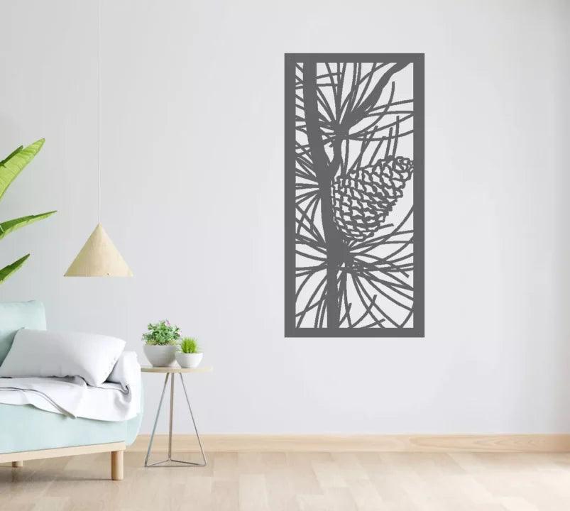 Metal Wall Art Pine Cone Home Decor image