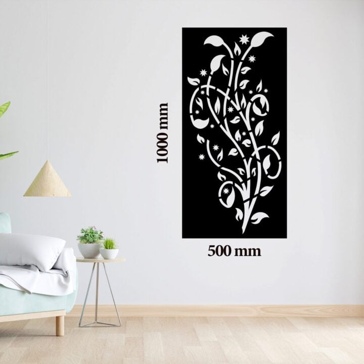 Metal Wall Art Black Meadow Home Decor image 0