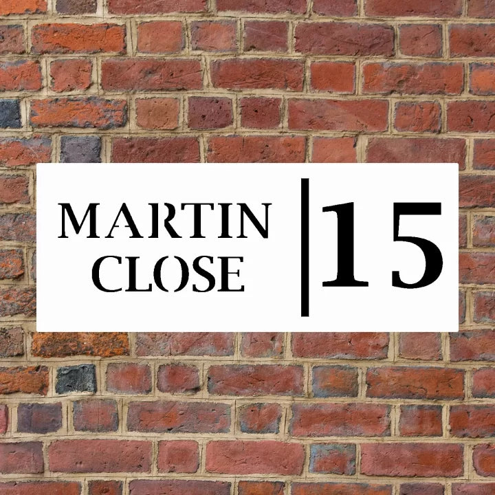 Metal House Number Horizontal image