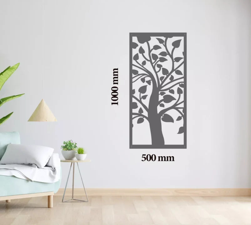 Metal Wall Art Heart Tree Home Decor image 2