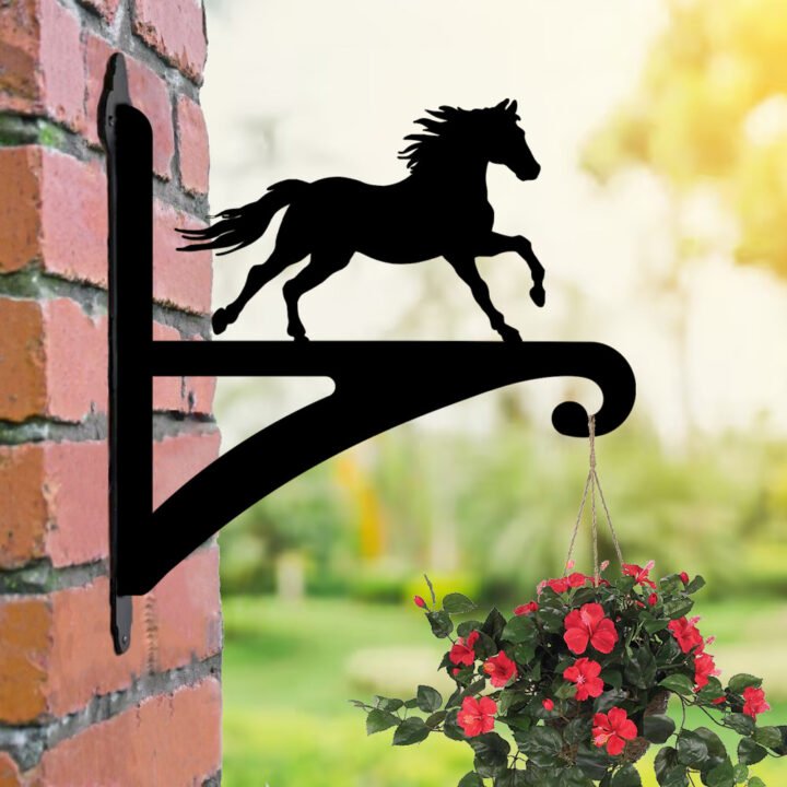 Hanging Basket Bracket Running Horse image 0