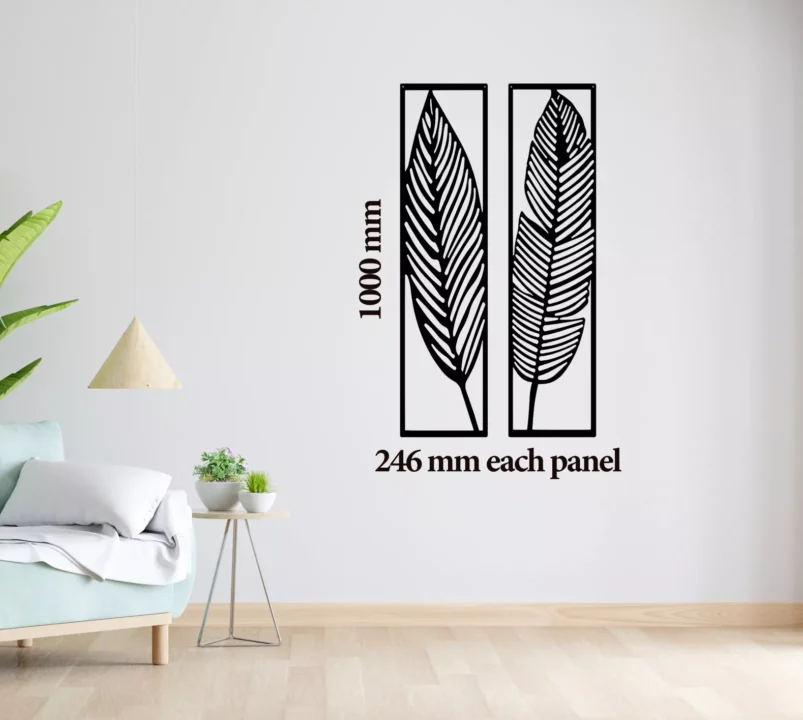Metal Wall Art Leaf Set Home Decor image