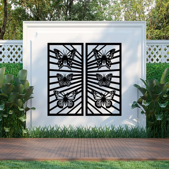Metal Wall Art Butterfly Screen image