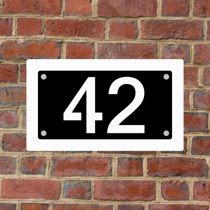 Metal offset House Number Sign image 2