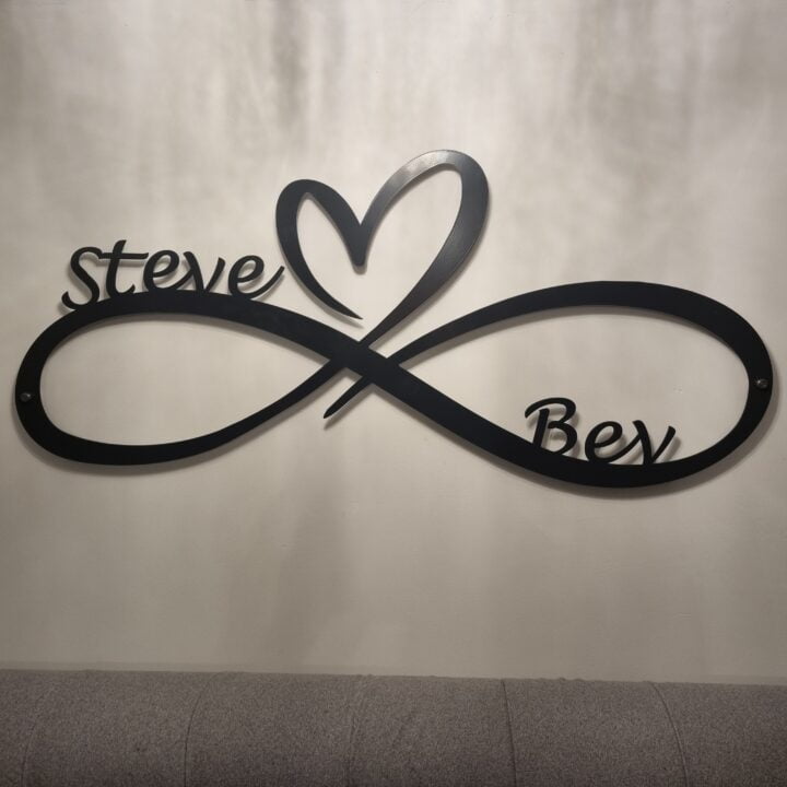 Metal Wall Art Infinity Heart Home Decor image 3