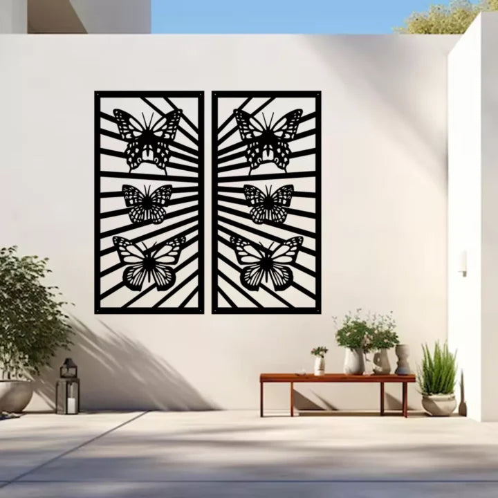 Metal Wall Art Butterfly Screen image 1
