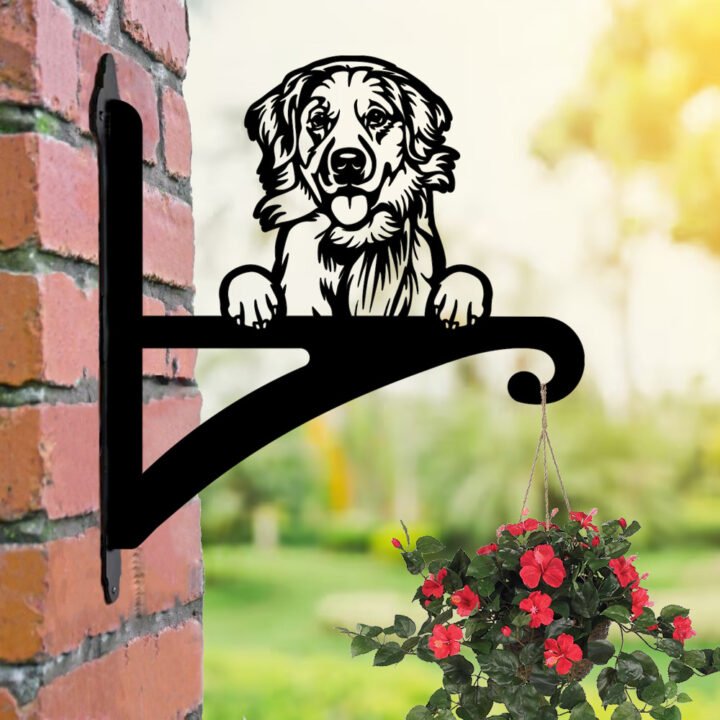 Hanging Basket Bracket Golden Retriever image 0