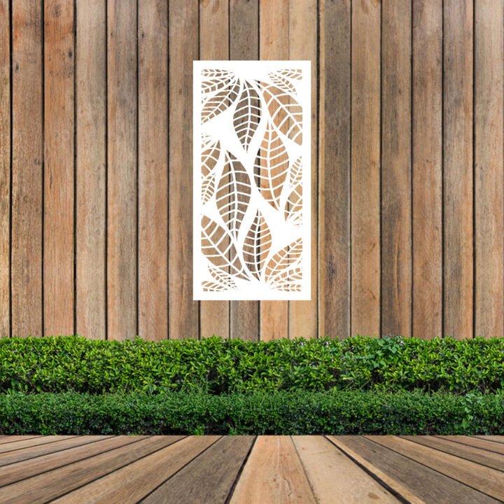 Metal Wall Art Evening Leaf Screen image 5