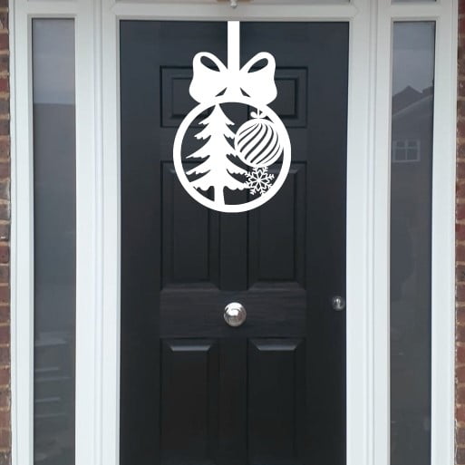 Christmas Wreath Christmas Tree Front Door Hanger image 5