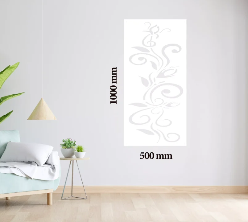 Metal Wall Art Swirly Flower Home Decor image 1