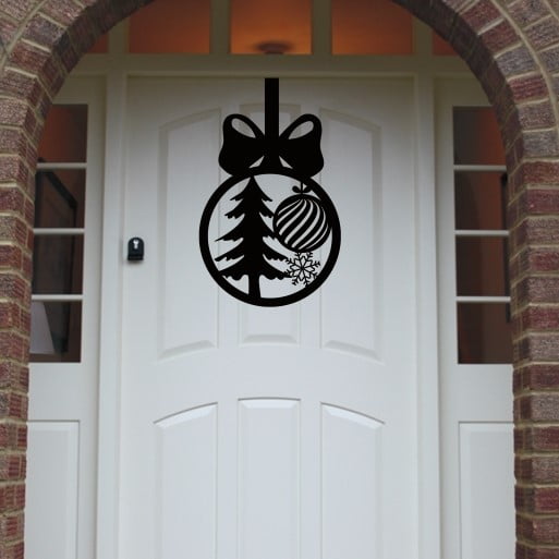 Christmas Wreath Christmas Tree Front Door Hanger image 0