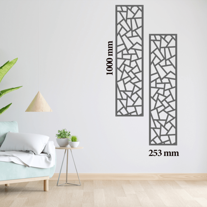 Metal Wall Art Geometric Triangle Home Decor image