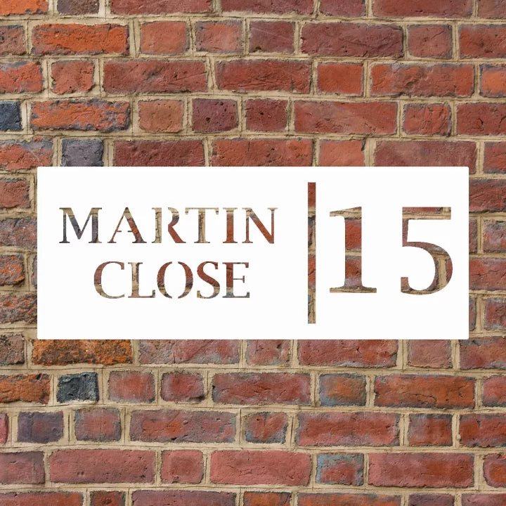 Metal House Number Horizontal image