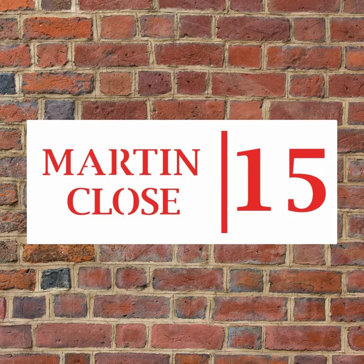 Metal House Number Horizontal image