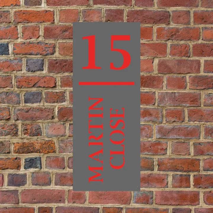 Metal House Number Vertical image