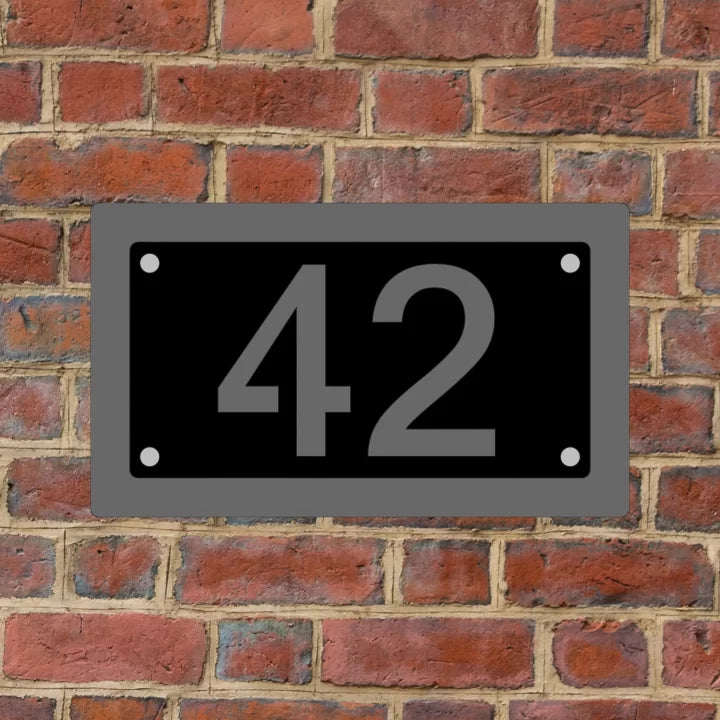 Metal offset House Number Sign image 4