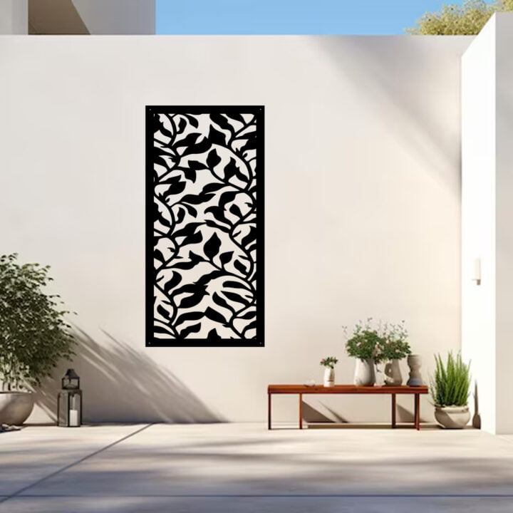 Metal Wall Art Silver Hood Screen image 3