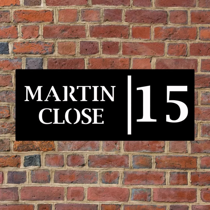 Metal House Number Horizontal image