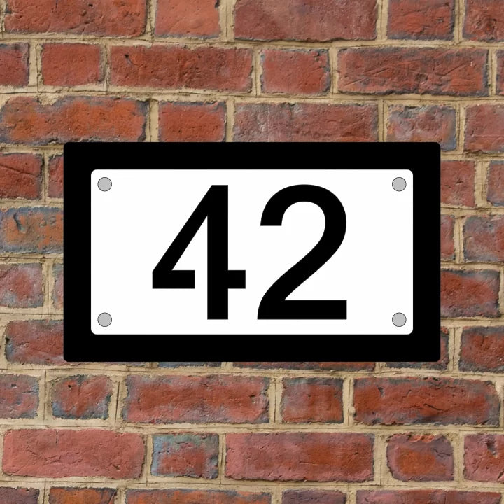 Metal offset House Number Sign image