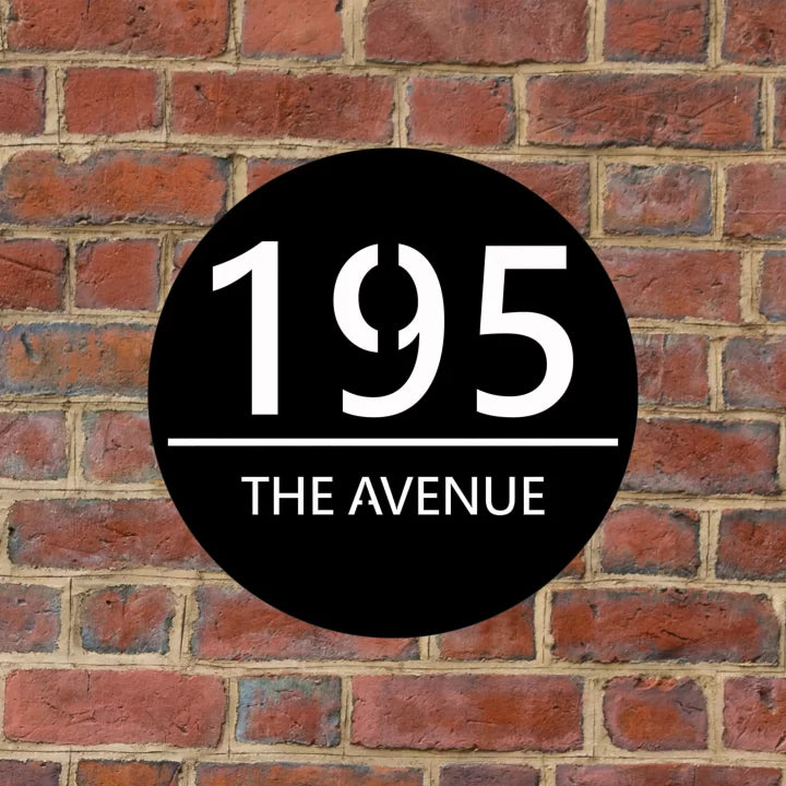 Metal Circular House Number Sign image 0