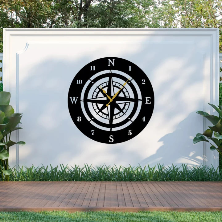 Compass Metal Wall Clock 1 image 2