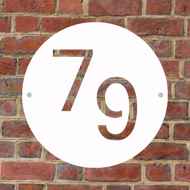 Metal Circular Offset House Number image 4