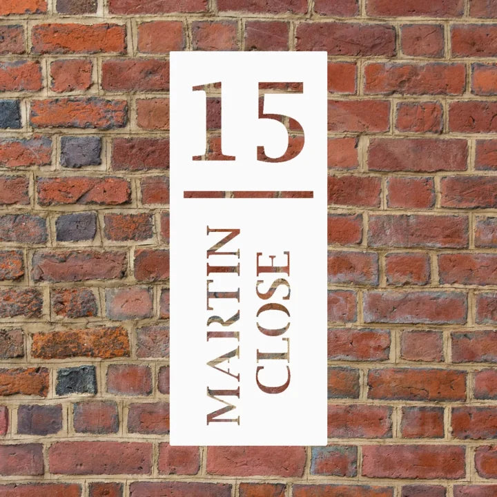 Metal House Number Vertical image