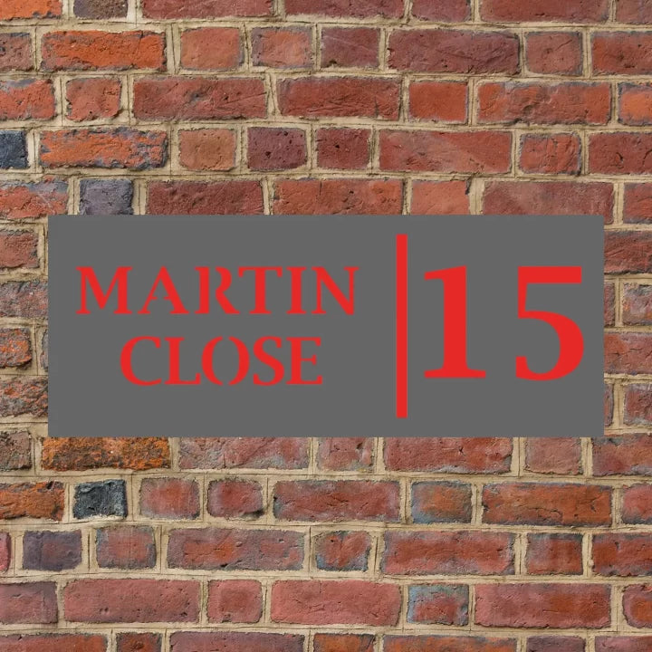 Metal House Number Horizontal image