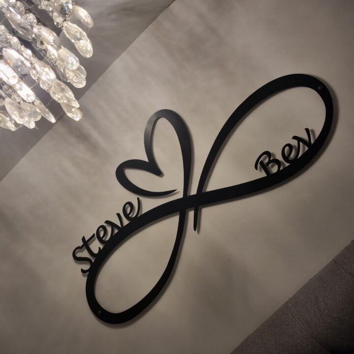 Metal Wall Art Infinity Heart Home Decor image 2