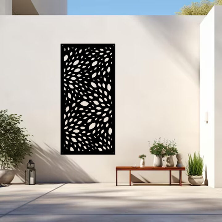 Metal Wall Art Bull Brush Screen image 5