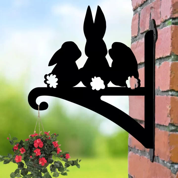 Hanging Basket Bracket Bunnies image 1