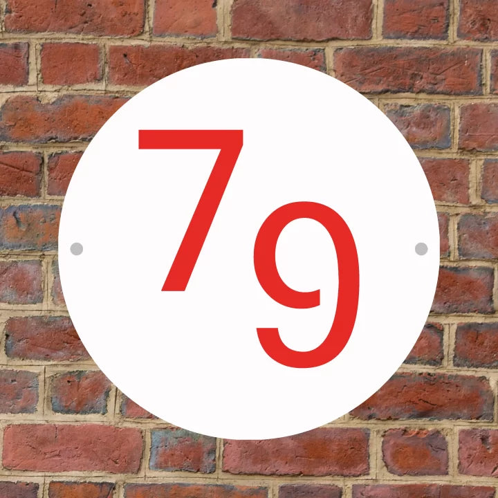 Metal Circular Offset House Number image 5