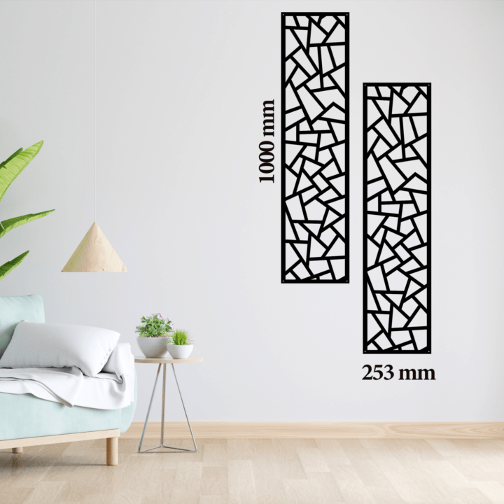 Metal Wall Art Geometric Triangle Home Decor image 0