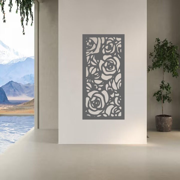 Metal Wall Art Rose Screen image 2