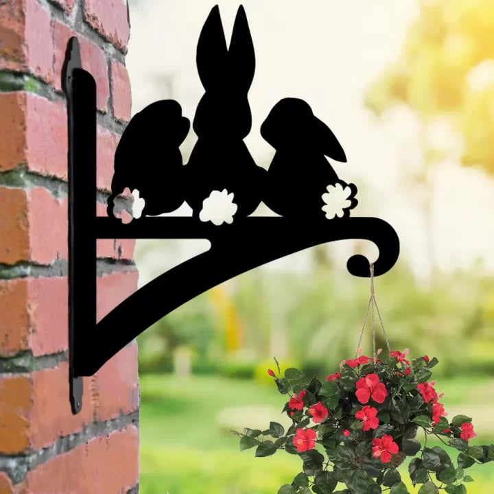 Hanging Basket Bracket Bunnies image 0