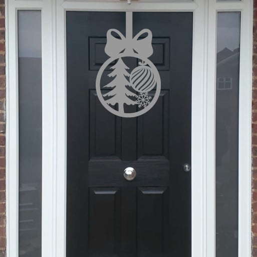 Christmas Wreath Christmas Tree Front Door Hanger image 4