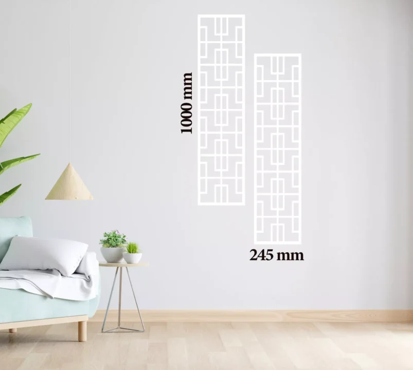 Metal Wall Art Vertical Abstract Set Home Decor image