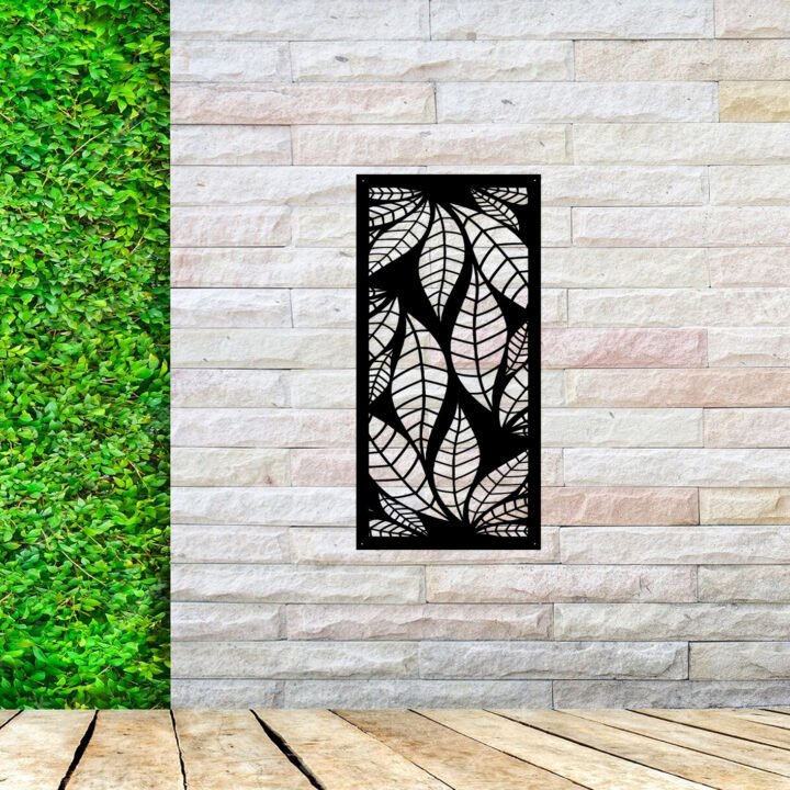Metal Wall Art Evening Leaf Screen image 4