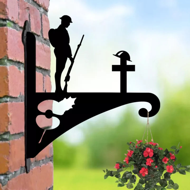 Hanging Basket Bracket Soldier Cross image 0