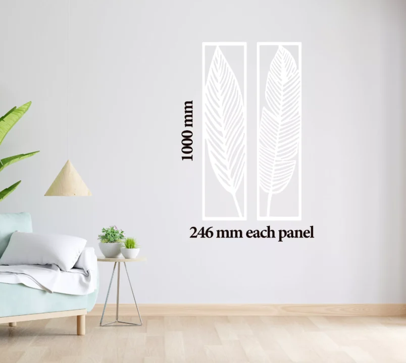 Metal Wall Art Leaf Set Home Decor image 2